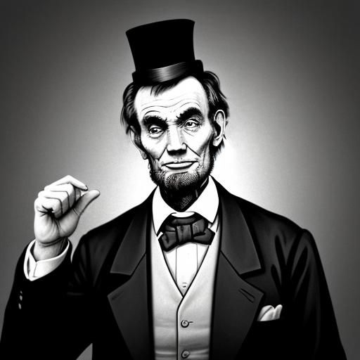 Abraham Lincoln Goofy Excitement at the Theater