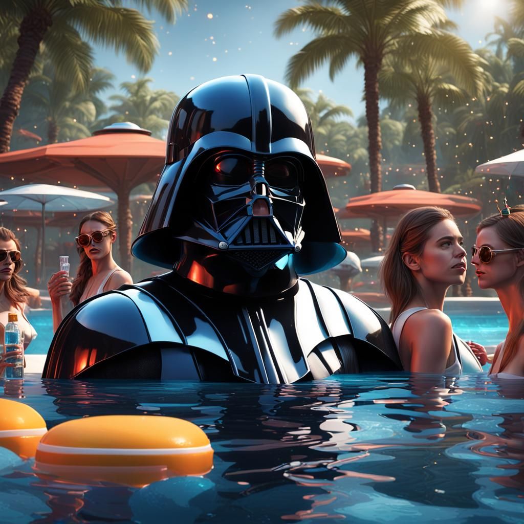 Darth Vader's Pool Party: Detailed Matte Painting