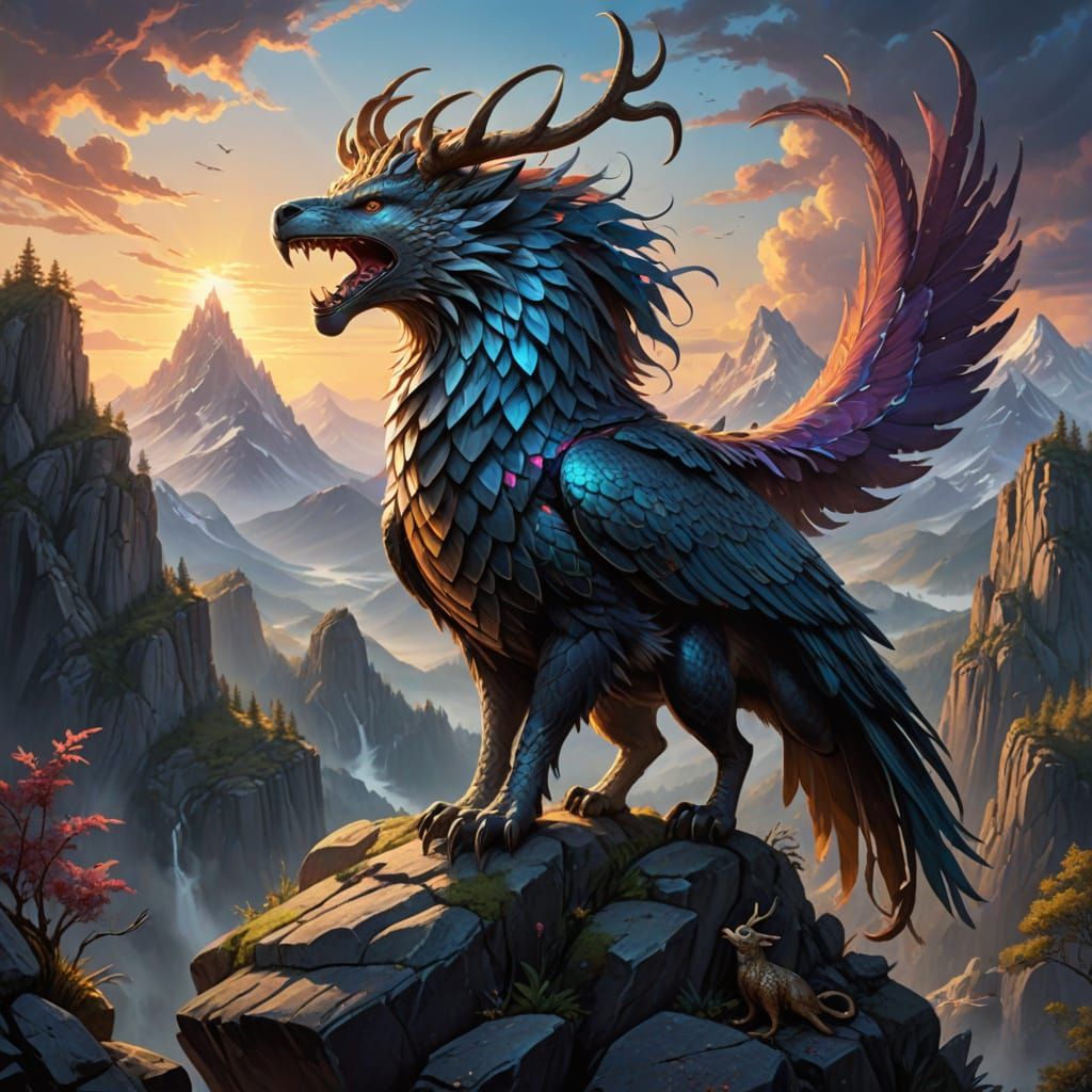 Ethereal Beast of Palyr Pass in Vibrant Fantasy Style