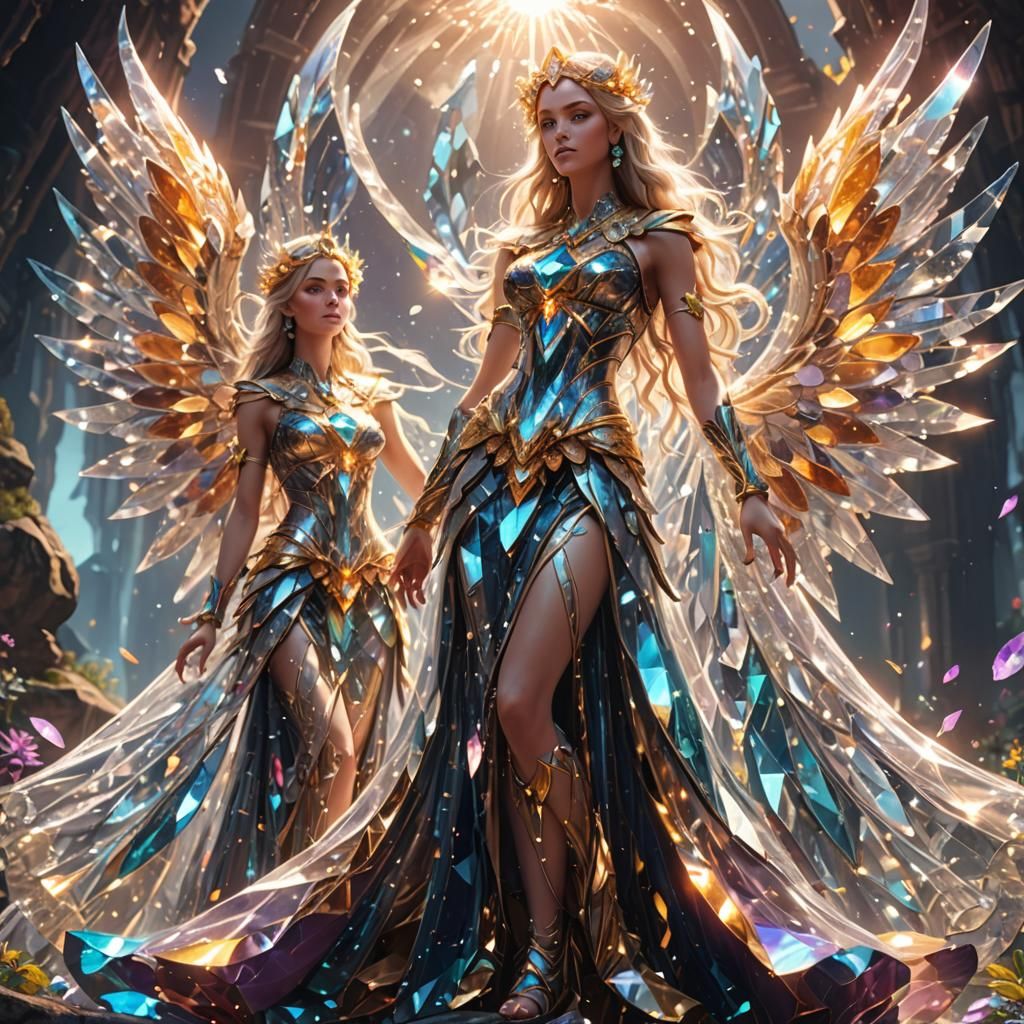 Crystal Goddess Twins of Love and Light