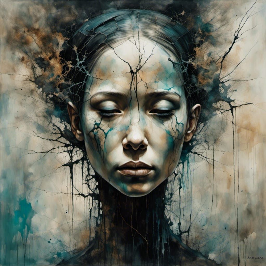 Harmonious AI Portrait in Dark Fantasy Style