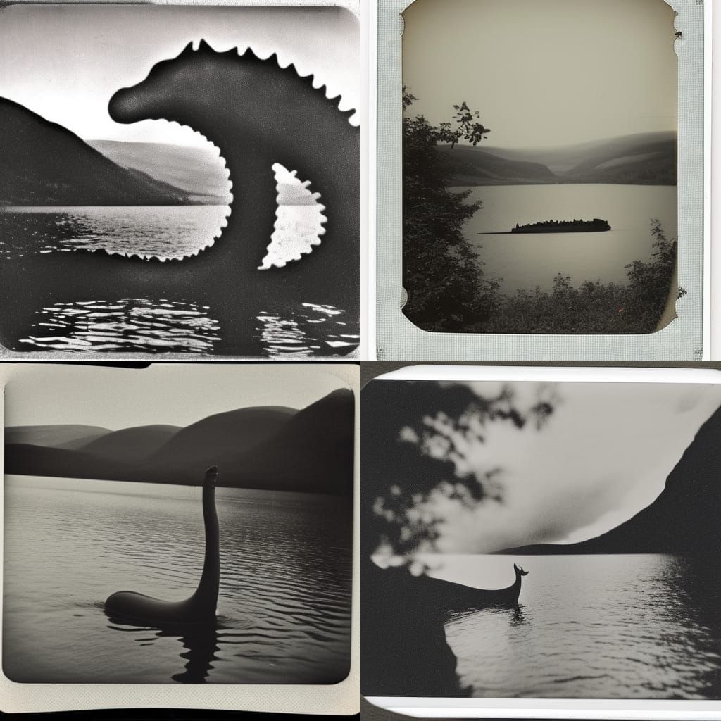 Vintage Loch Ness Monster Photograph