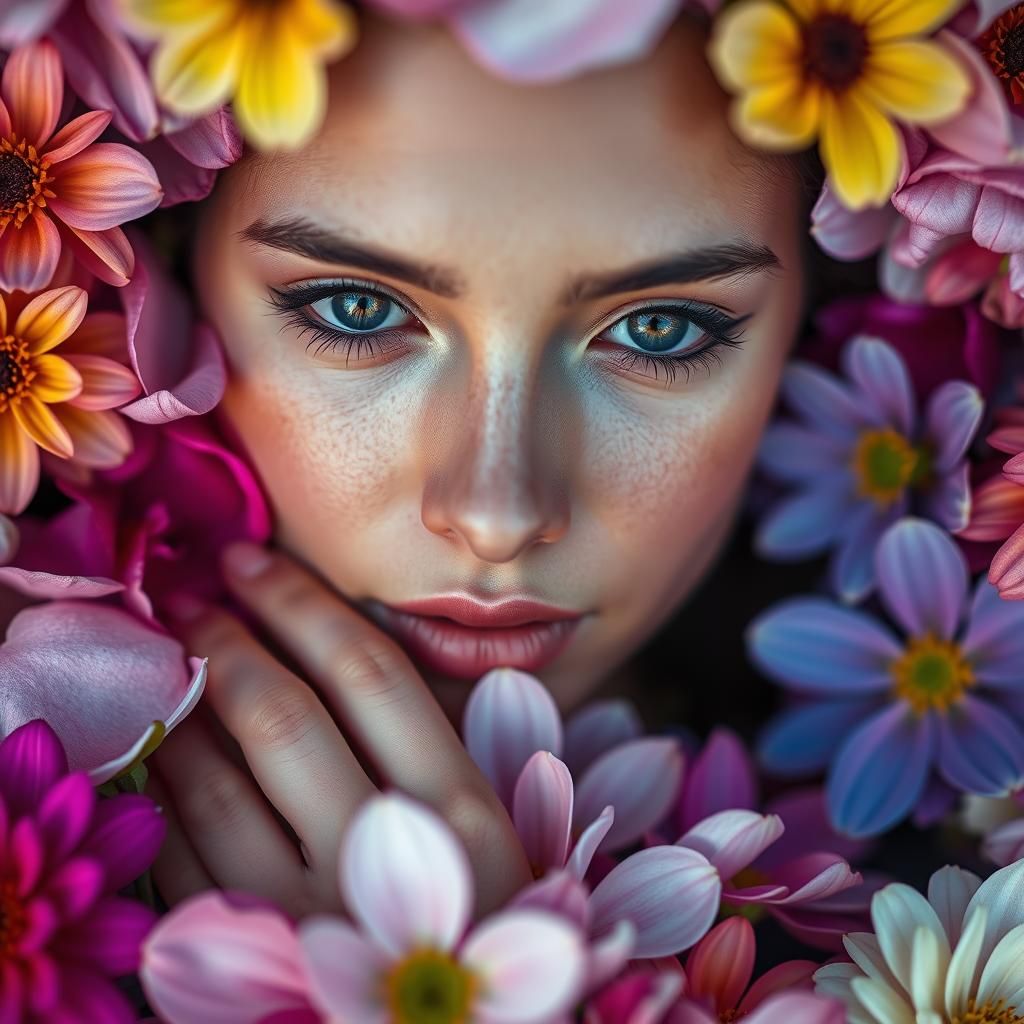 Floral Portrait with Bokeh, Magnum Photos Style