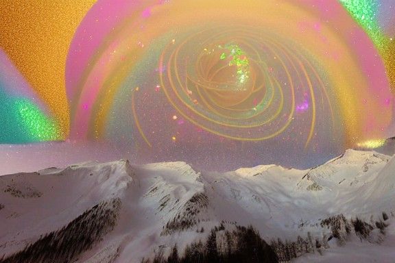 Holographic Cosmic Glitter Astral Illustration