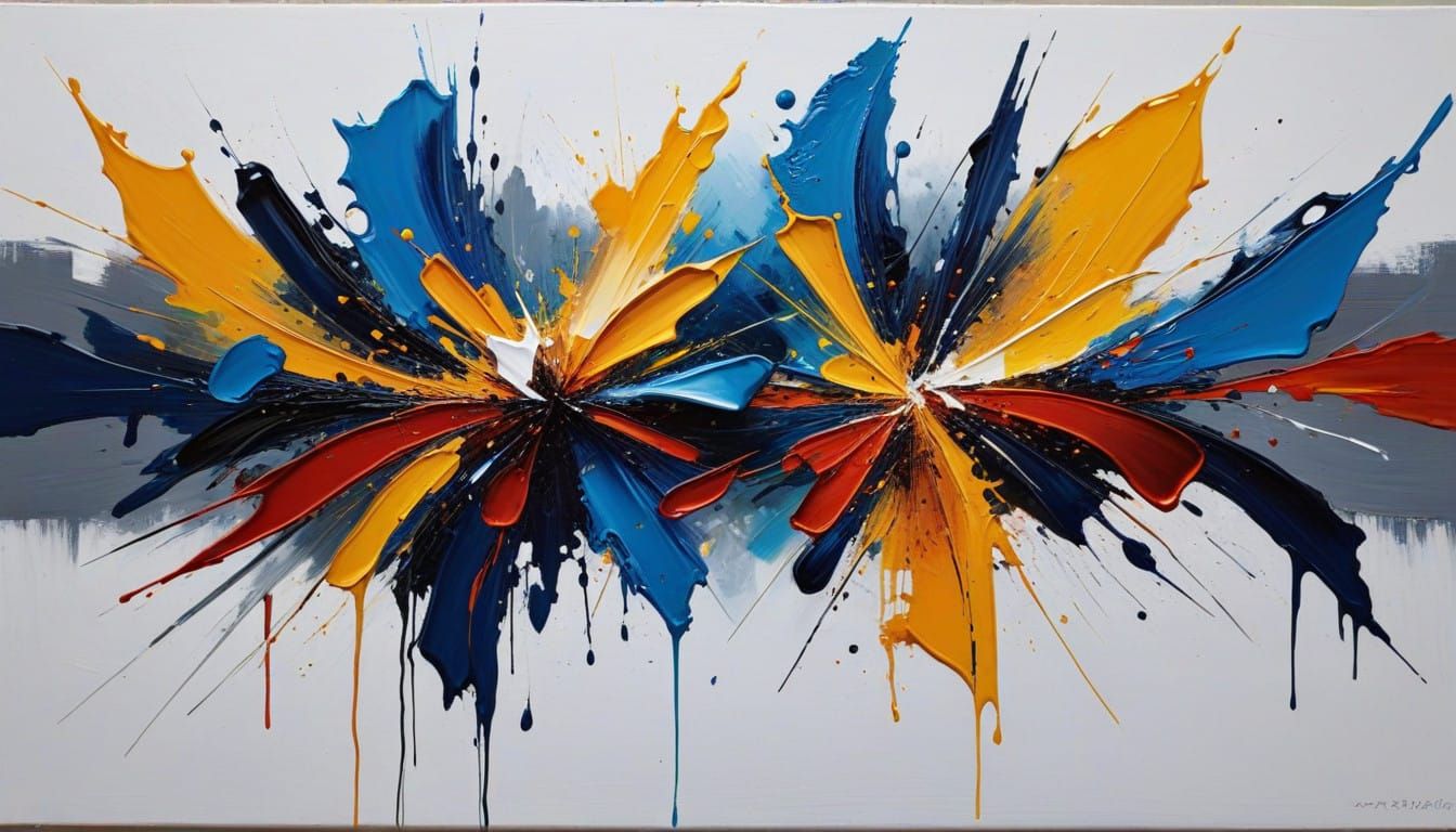 Surreal Oil Painting of Two Mysterious Figures