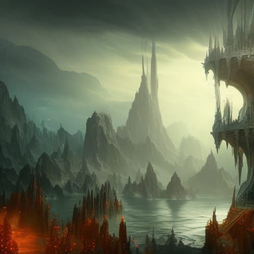 Fantastical Matte Painting in Deep Color