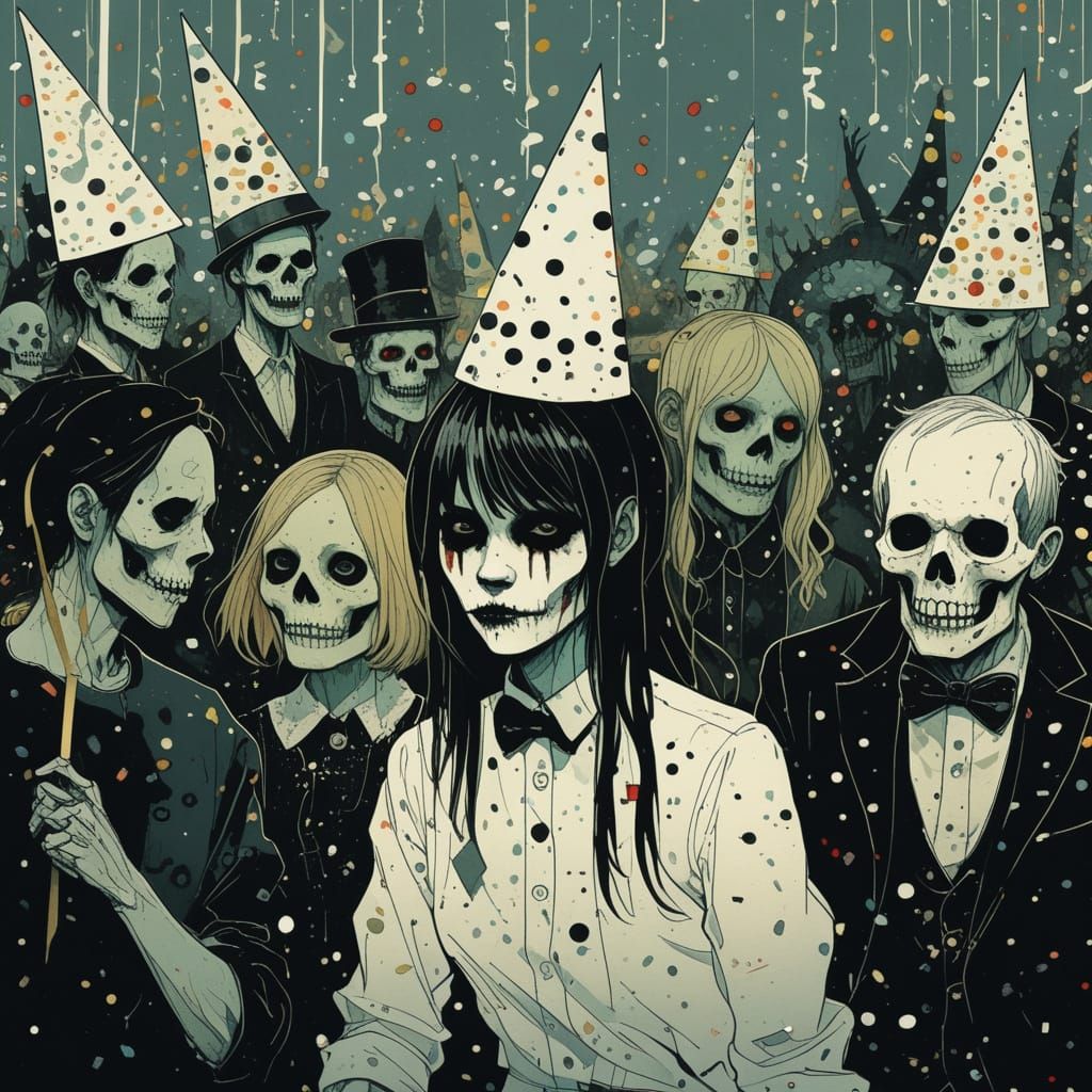 Spooky New Year's Eve Party with Dancing Spirits