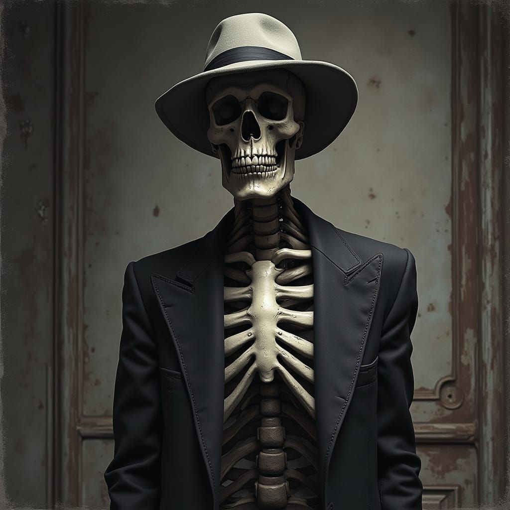 Gangster Al Capone as a Skeleton