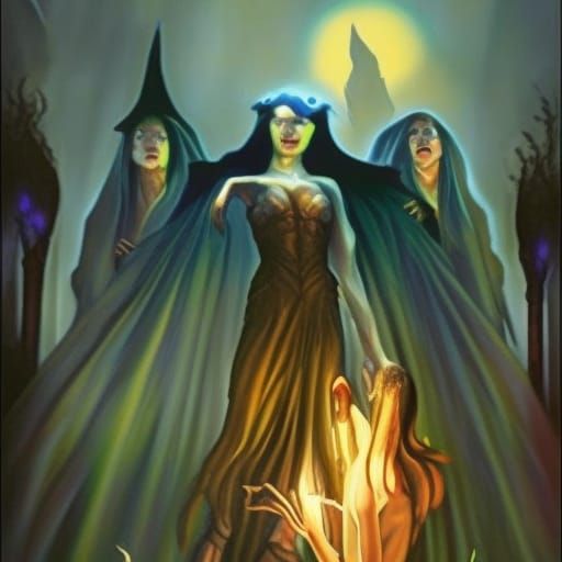 Ghost of Ostara: Witches' Coven in Detailed Matte Painting