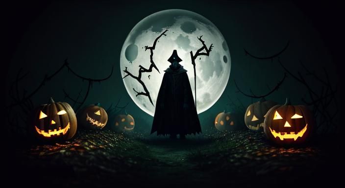 Ghoul in Glass Sphere: Halloween Horror Aesthetic