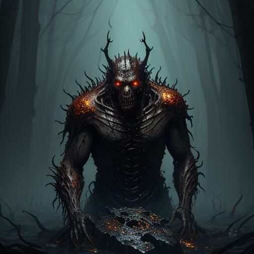 Molten Syrup Zombie in Dark Fantasy Art