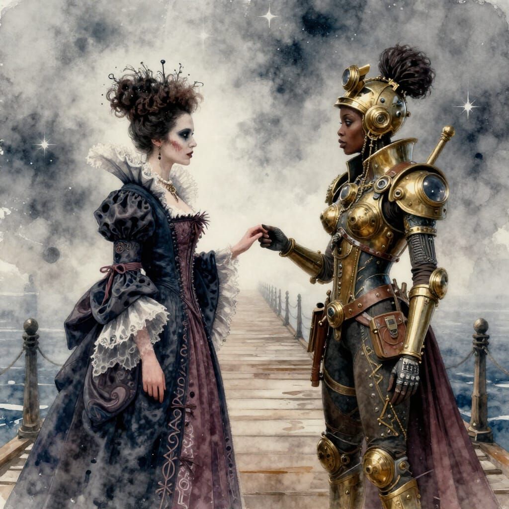 Sinister French Queen Meets Steampunk African Queen on Cosmi...
