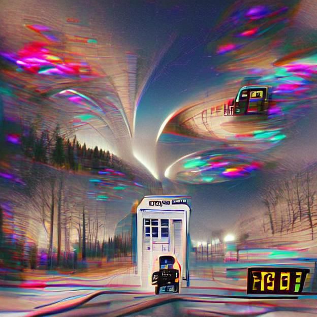AI Generated Image of Time Travel Concept