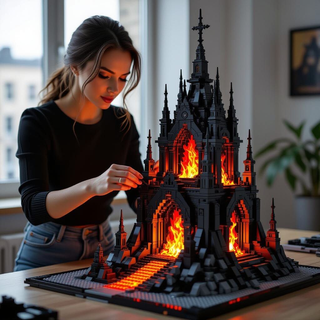 Woman Builds LEGO Hellscape in Sci-Fi Style