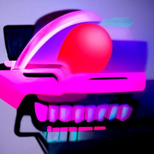 Laughing Emoji in Synthwave Neon Retro Style