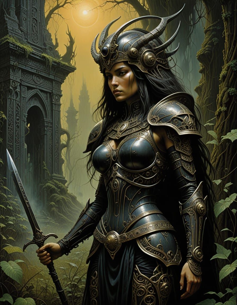 Forgotten Goddess of War and Justice in Ancient Armor
