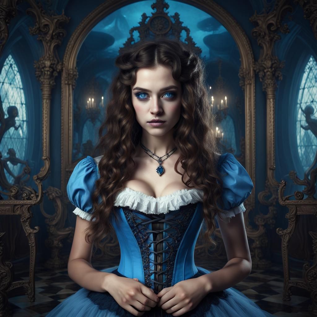 Gothic Alice in Wonderland with Haunted Look