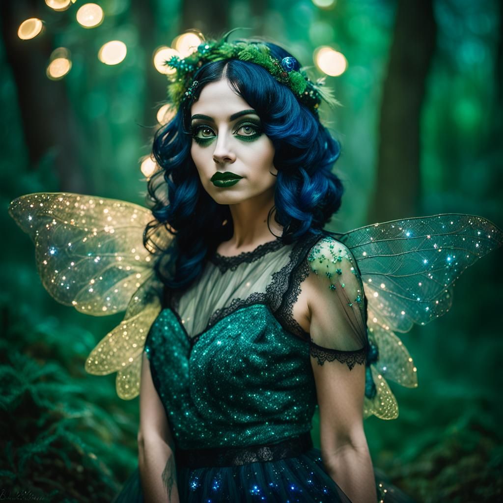 Mediterranean Gothic Fairy Pinup Portrait