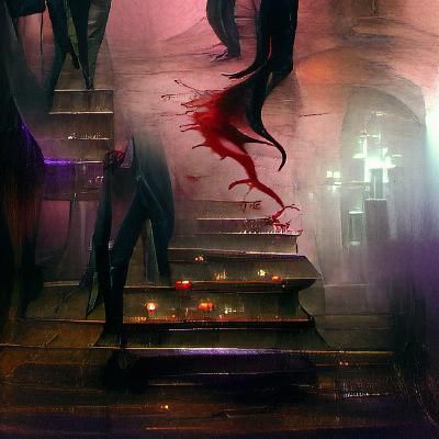 Sinister Vampire Masquerade Character in Dark Fantasy Style