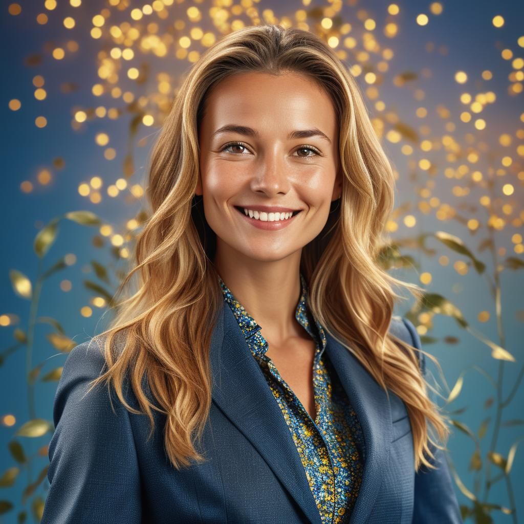 Hyper-Realistic Portrait of a Smiling Businessperson