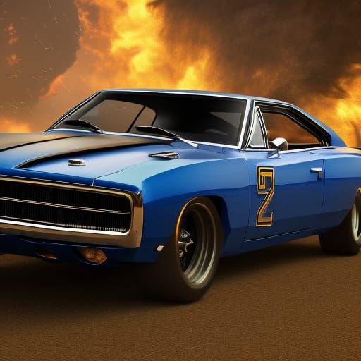 1970 Charger R/T Matte Painting in 8k