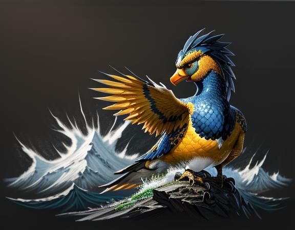 Hyperrealistic Mandarin Drake Impasto Matte Painting