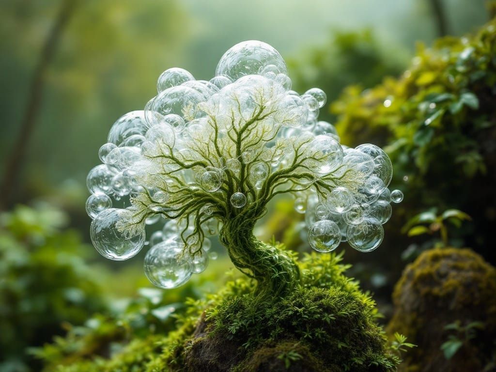 Omnichromatic Eden Project: Bent Light Plant Sculptures