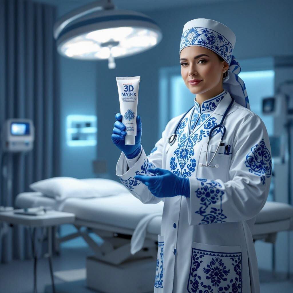 Doctor in Gzhel Style with 3D Matrix Gel