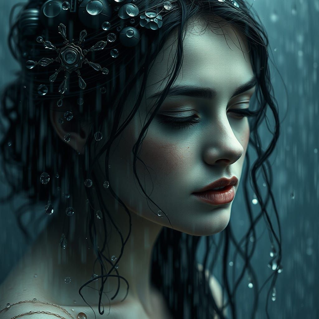 Rain Goddess in Ethereal Beauty