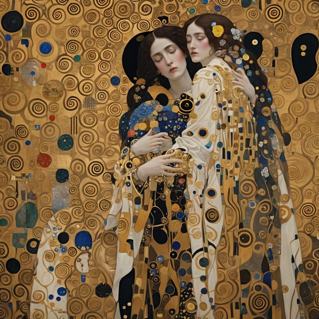 Jesus in Gustav Klimt Style: Digital Masterpiece