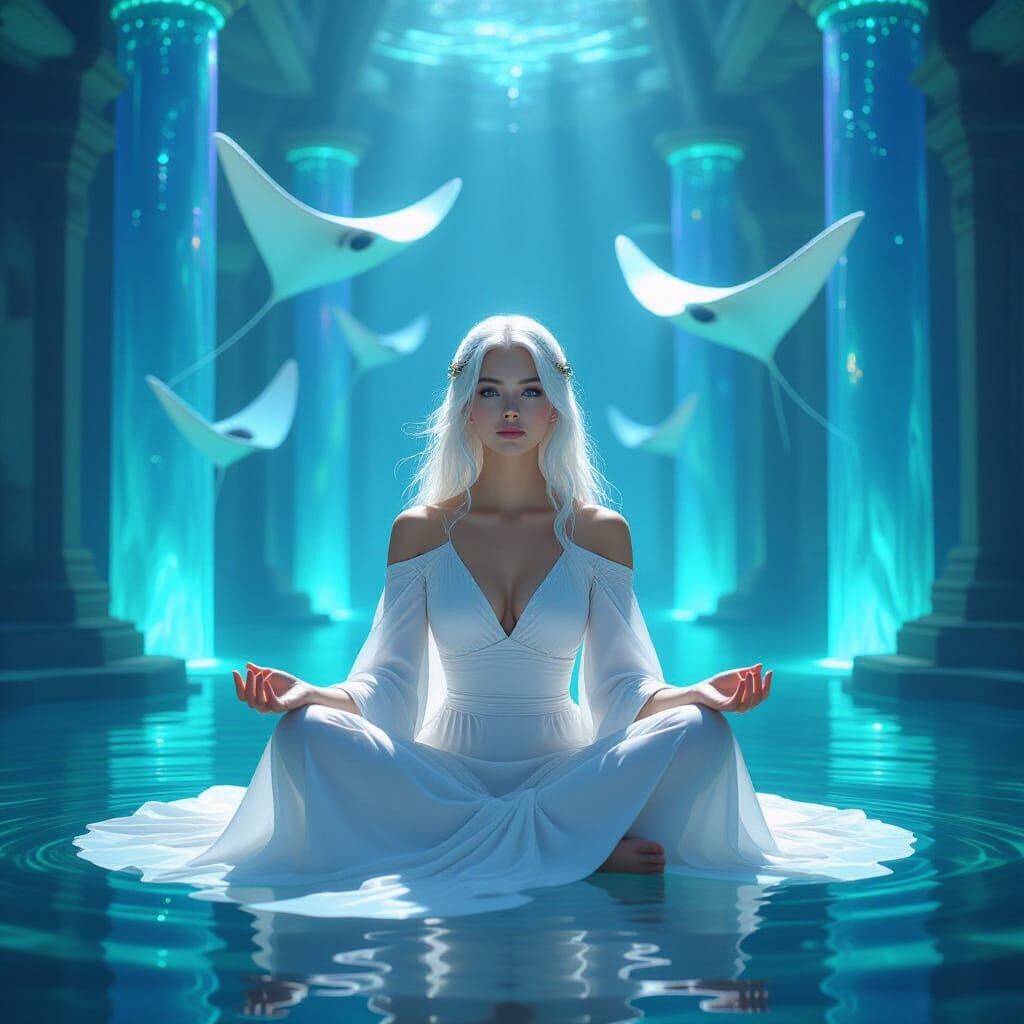 Underwater Goddess in Sunken Temple