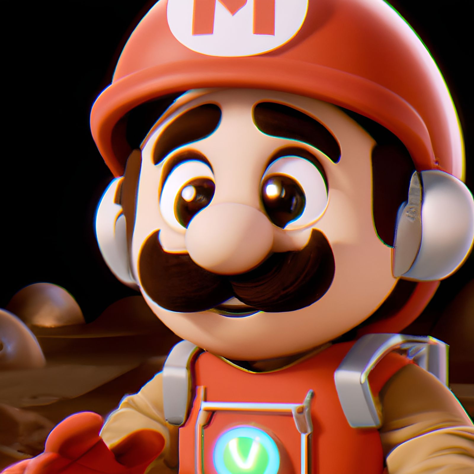 Mario as Astronaut on Mars, Pixar Style