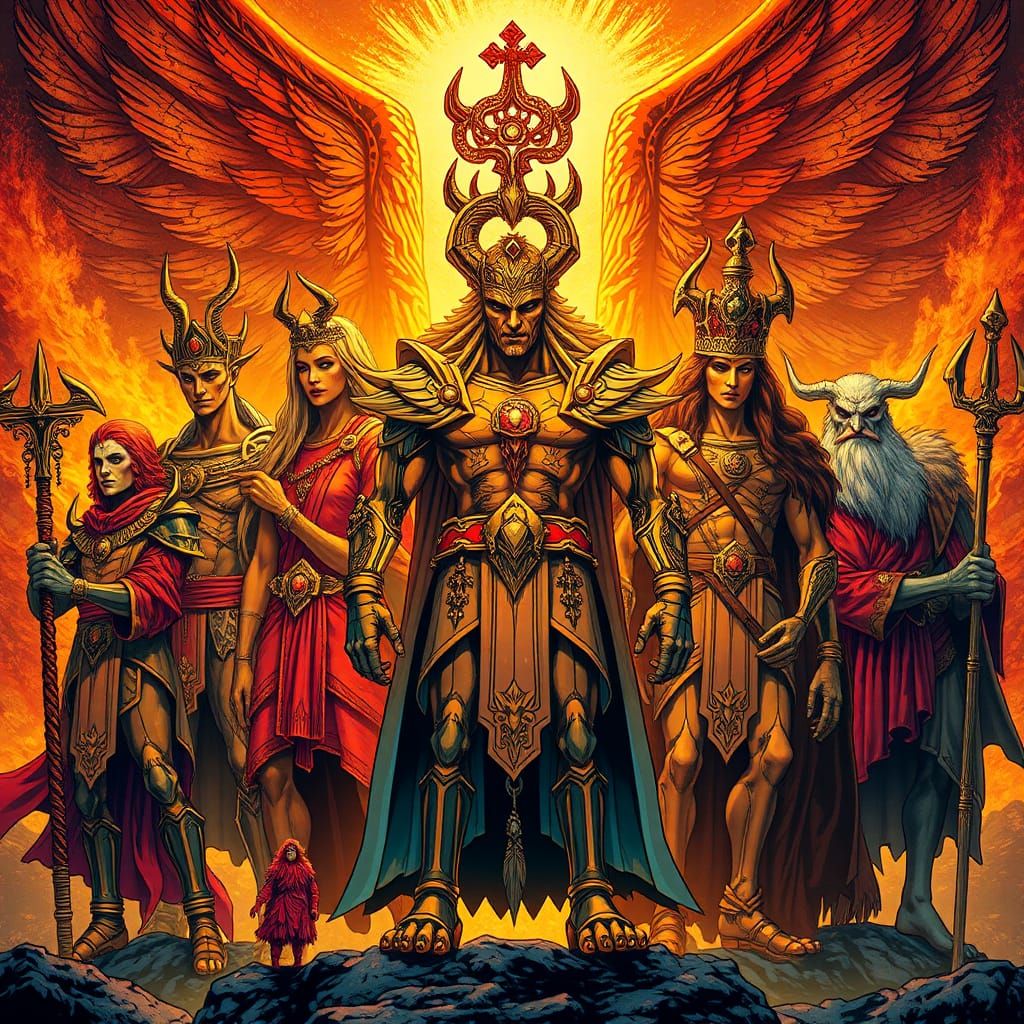 Heroic Assembly in Comic Book Style