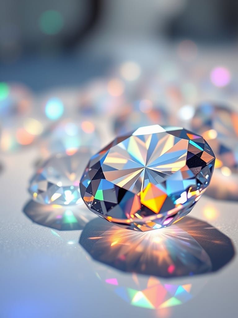 Iridescent Diamonds Create Rainbow Kaleidoscope
