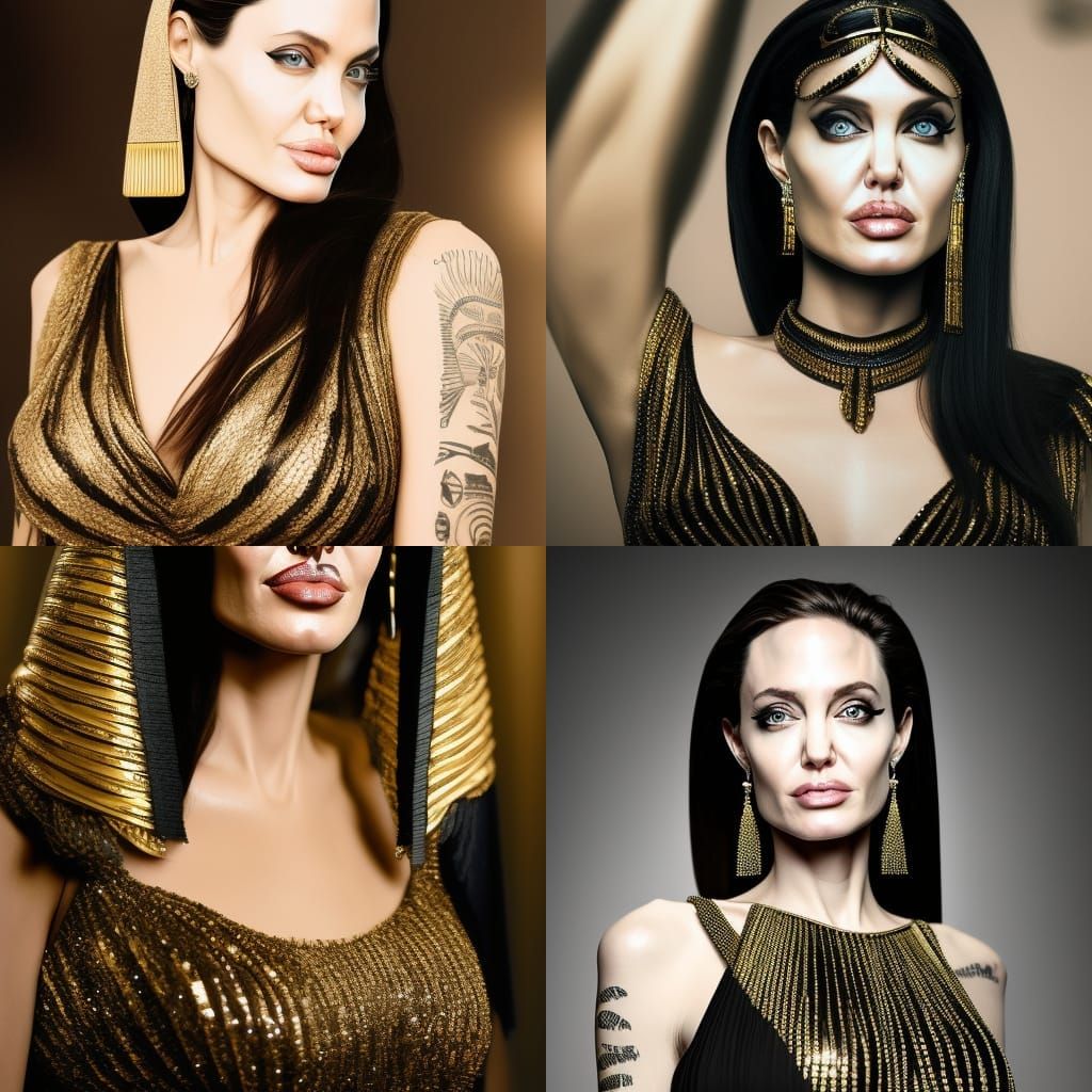 Angelina Jolie as Cleopatra: Professional Portrait