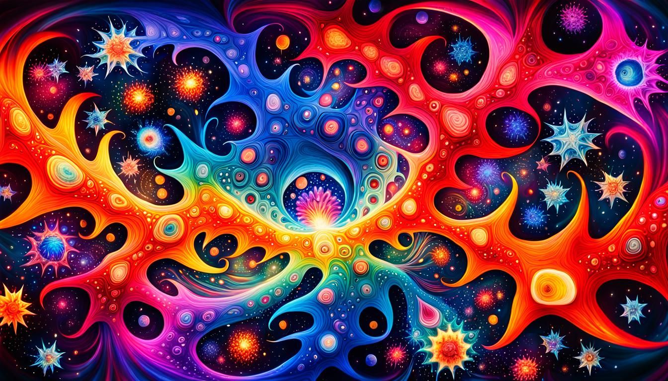 Surreal Cosmic Art: Stars in Hypersharp Plasma