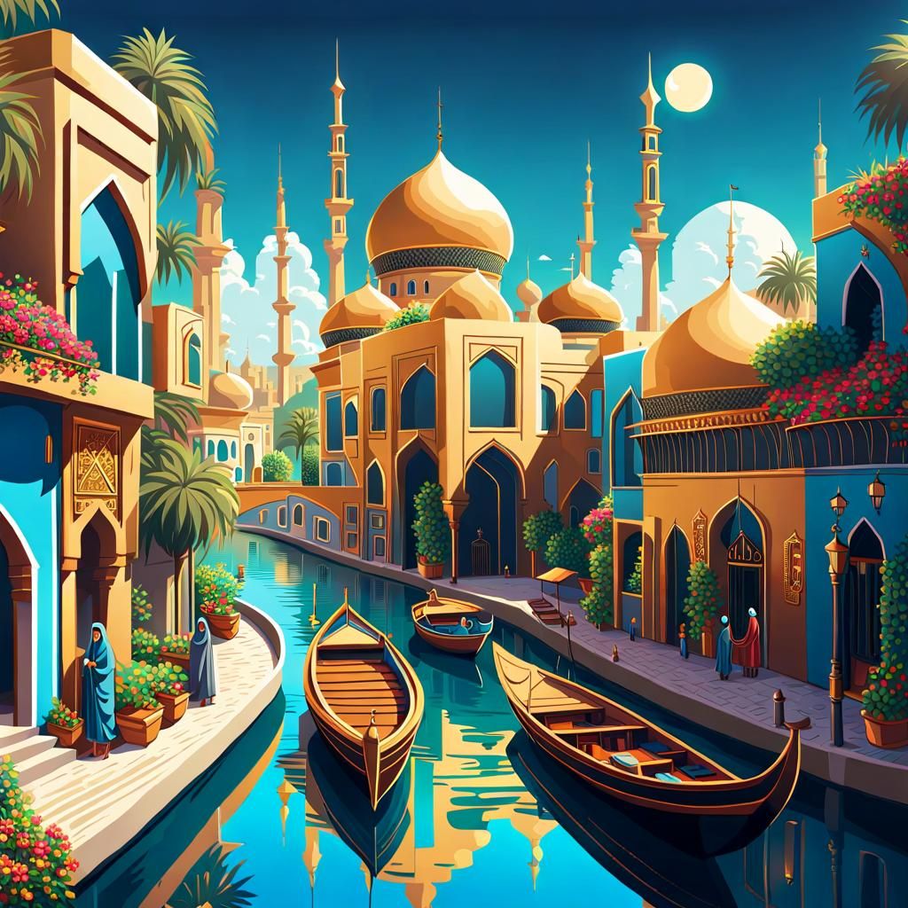 Detailed Pixel Art of a Futuristic Town