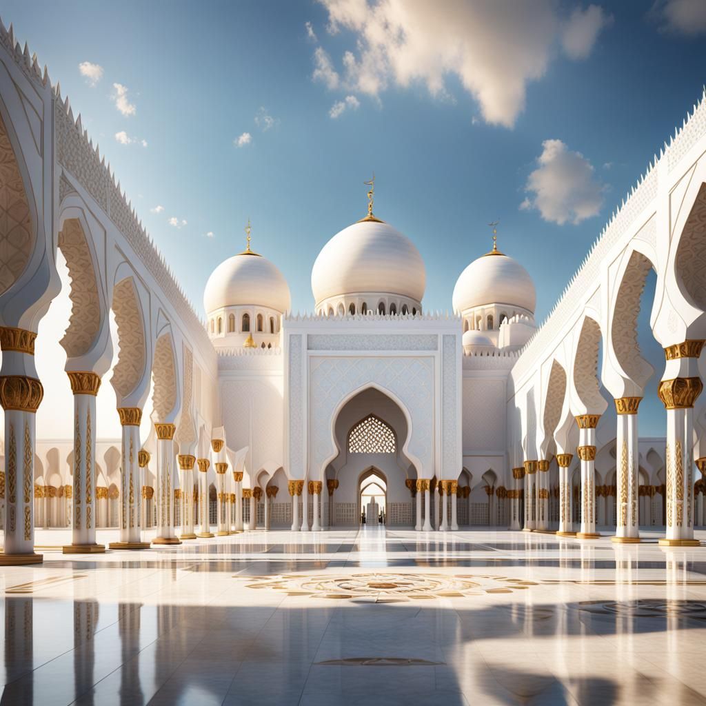 Sheikh Zayed Mosque: Detailed Matte Painting