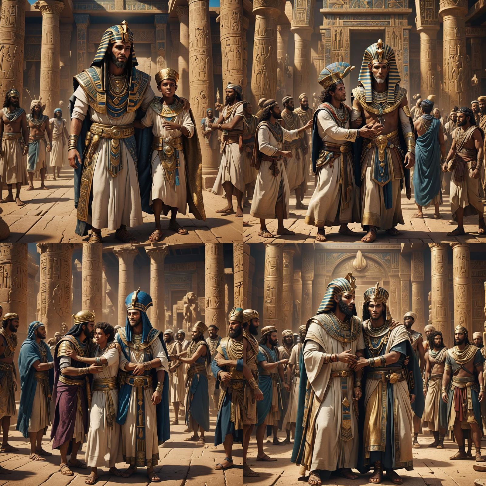Ancient Jews Embrace Pharaoh: Fantasy Concept Art