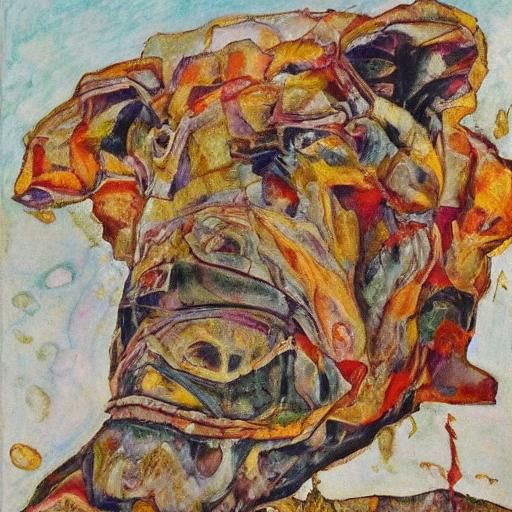 Hippie Hippopotamus in Dreamlike Surrealist Watercolor