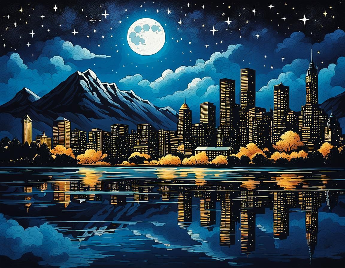 Enchanting Nighttime Beauty Artwork