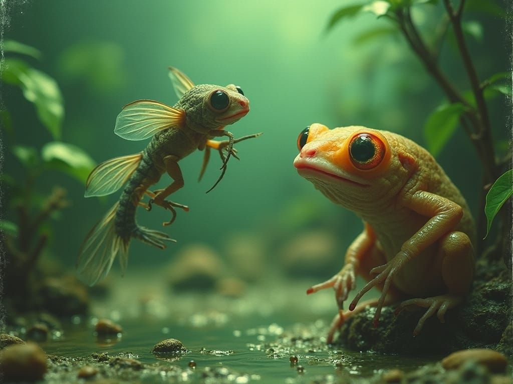 Disturbing 80s Polaroid of Mutated Creek Creatures