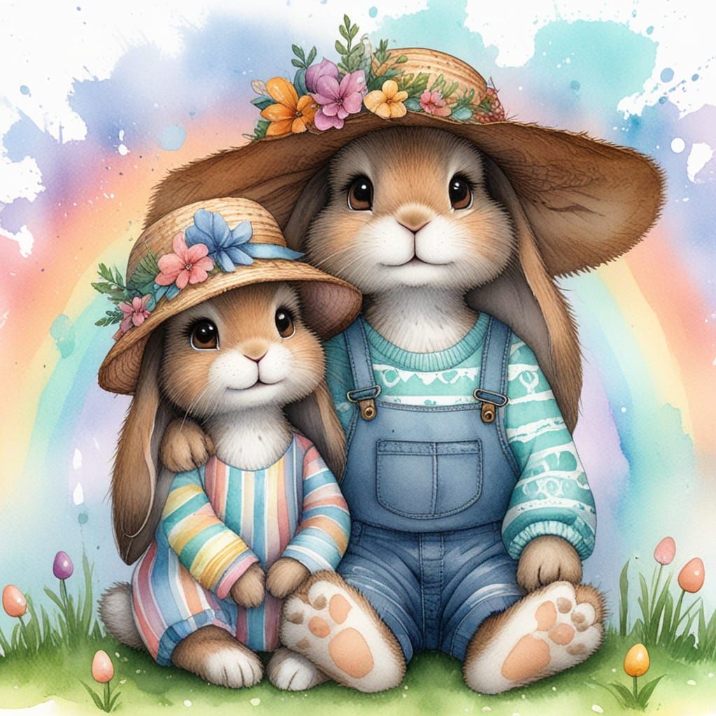 Mother & Daughter Easter Bonnets