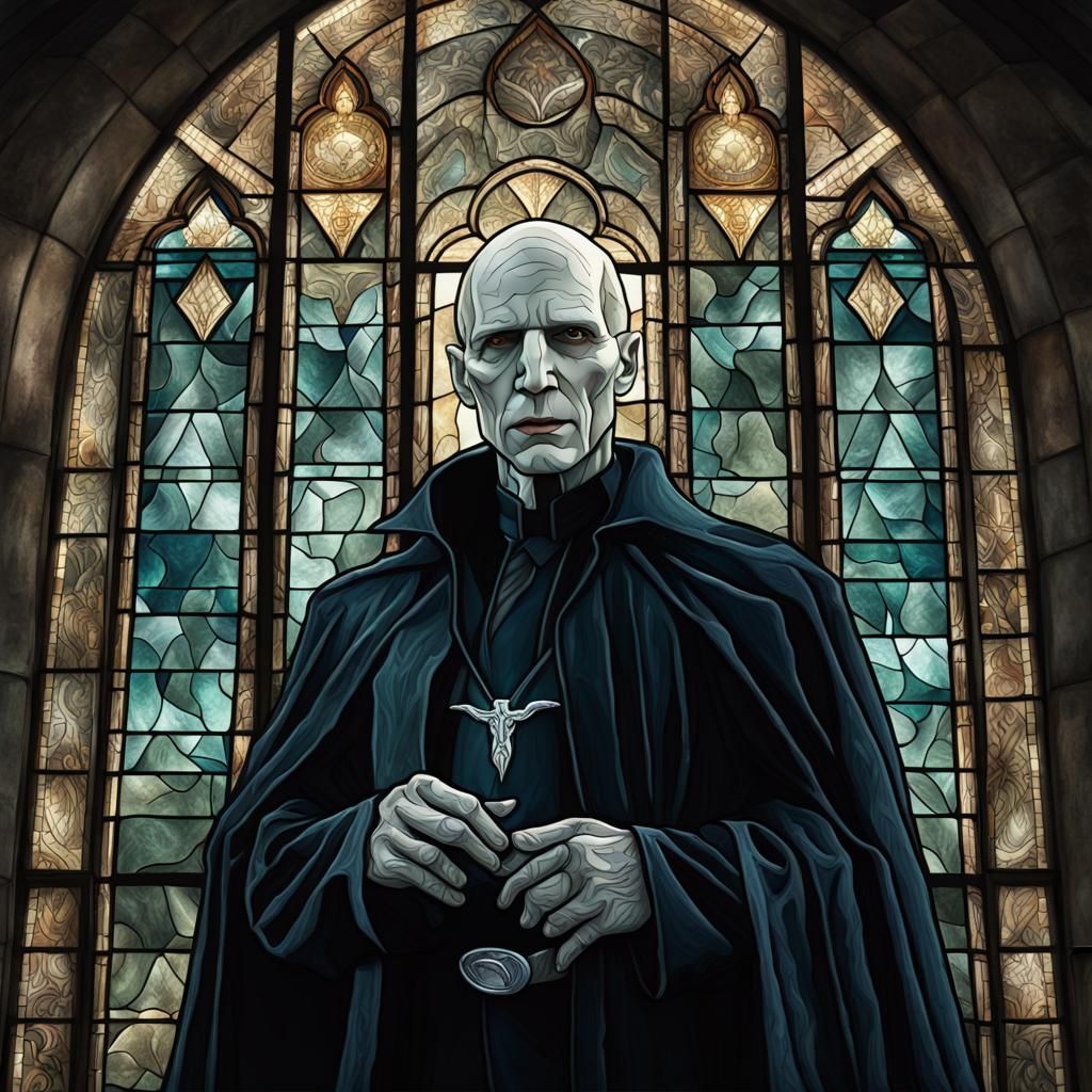 Stained Glass: Voldemort as Texas Ranger