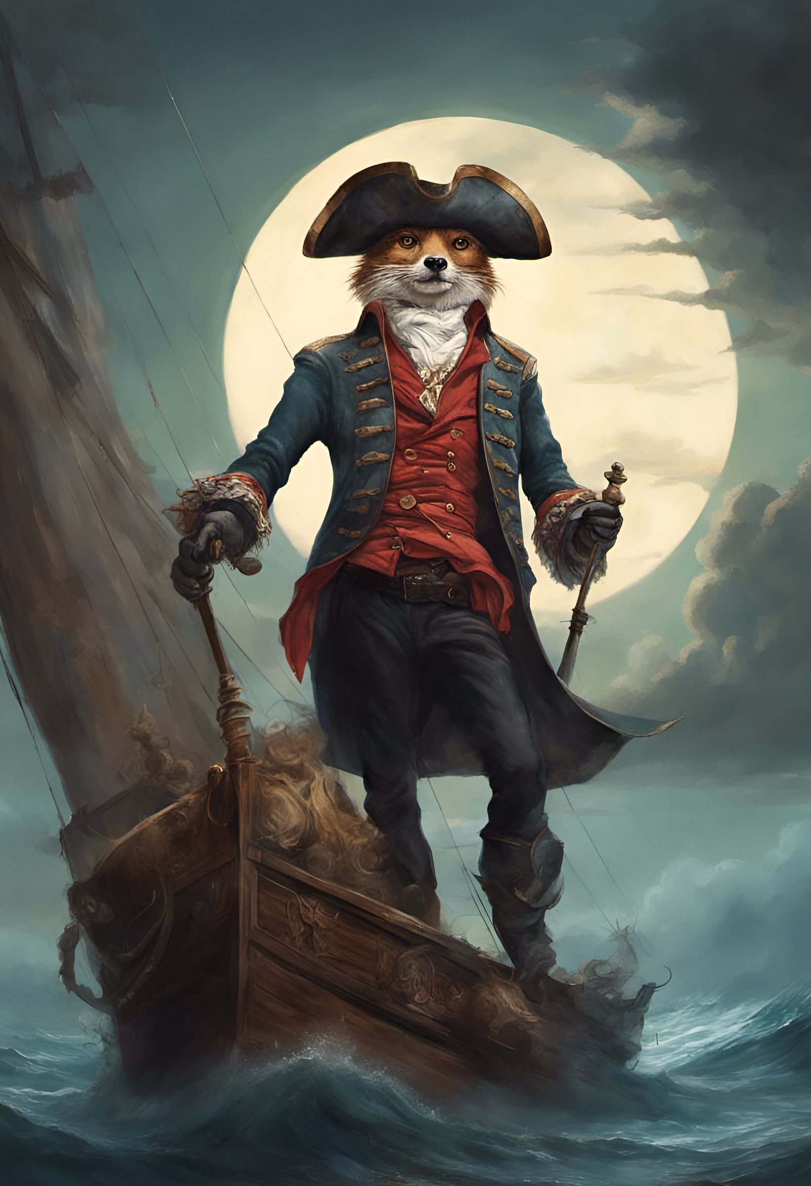 Pirate Fox sailing close to the wind!