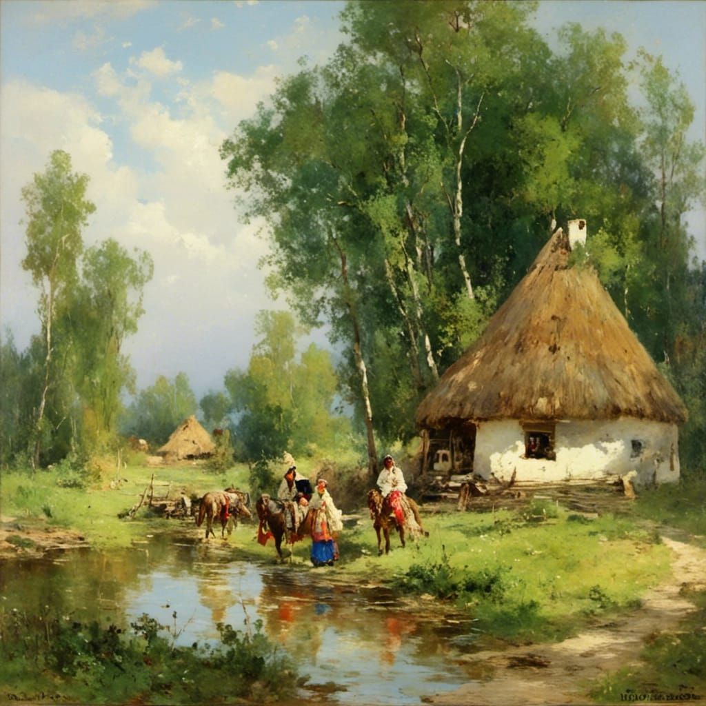 Vibrant Scene in Ukrainian Style