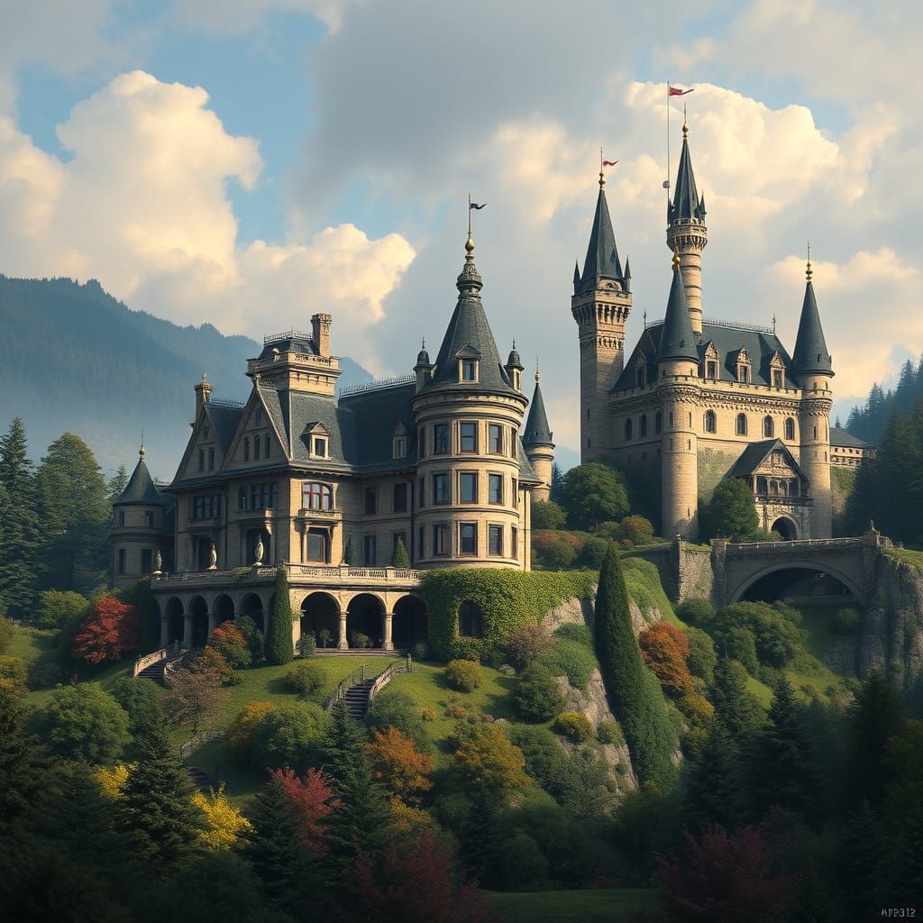 French Chateau on Star Base 12 in Fantasy Style