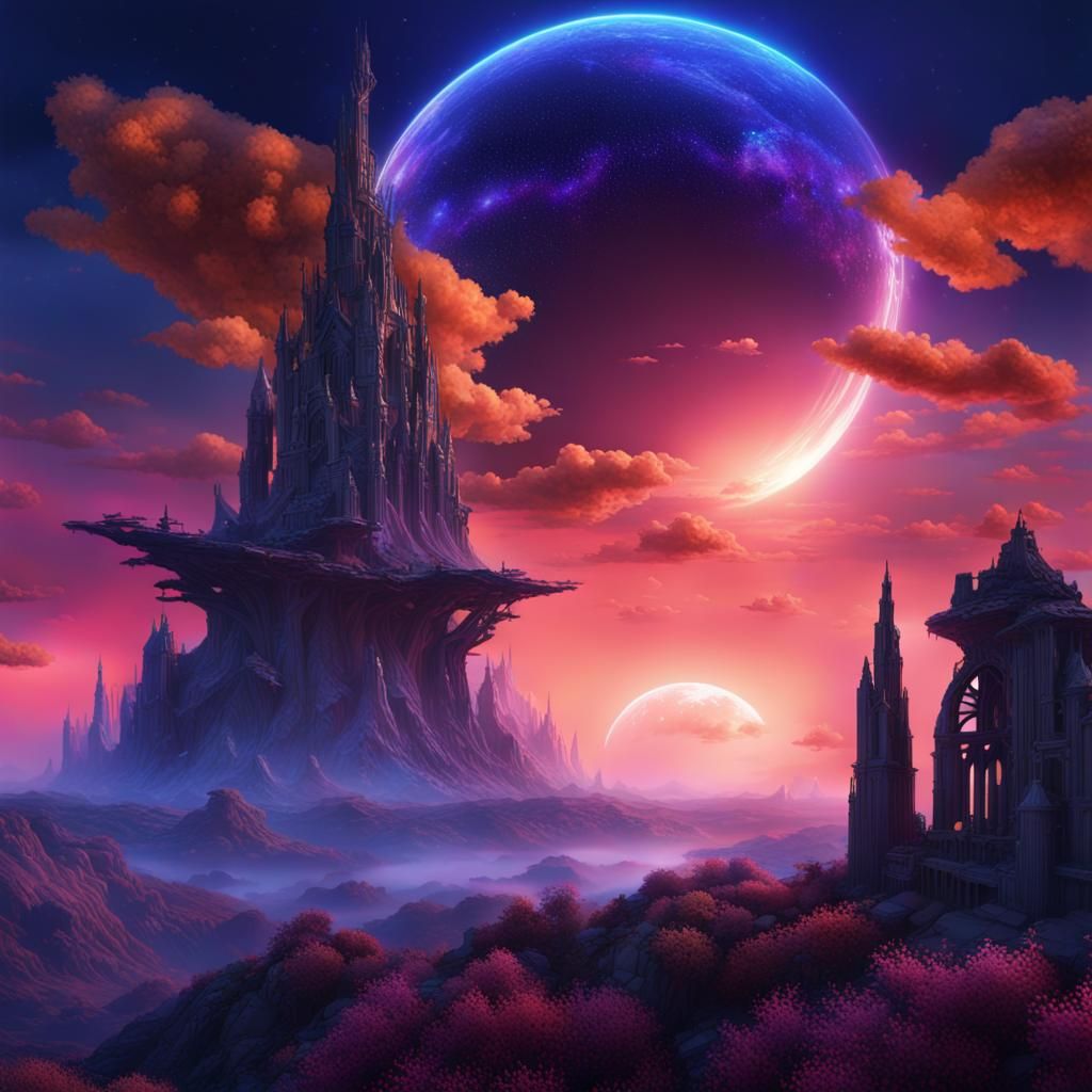 Black Light Eyes: Detailed Matte Painting