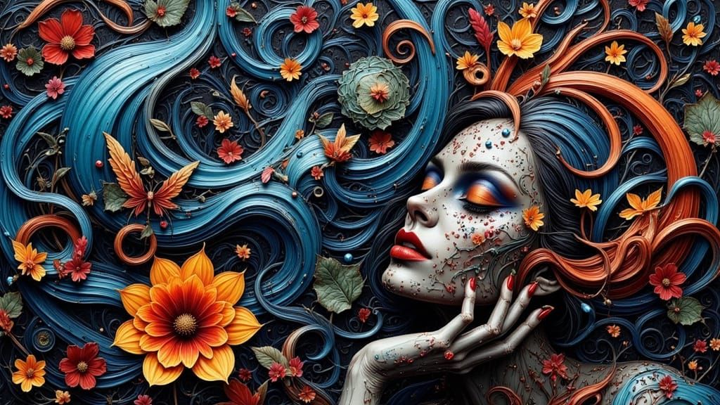 Ethereal Flux in Dark Monochrome