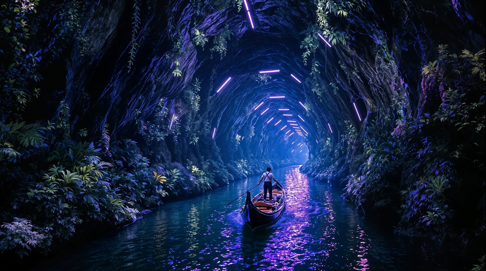 Mars Canal Odyssey in Lush Jungle Ambiance